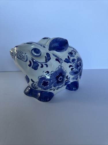 Large Blue Floral Bunny Centrum Ceramic Mint! - Picture 2 of 15