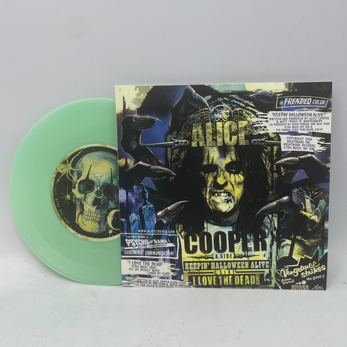Alice Cooper Keepin' Halloween Alive Vinyl 7" Single 45RPM US 2010 GITD NM/NM - Picture 2 of 2