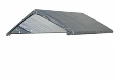 20'X40' Silver Tarp Top Roof Canopy Replacement Cover with Valance