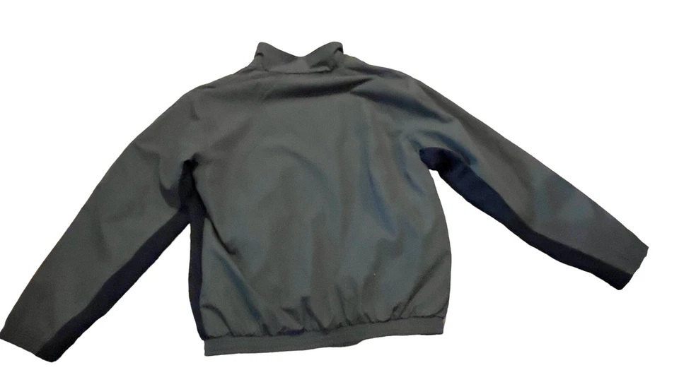 Chaqueta cortavientos Athletech talla M para hombre cremallera completa negra oliva Foto 3 de 4