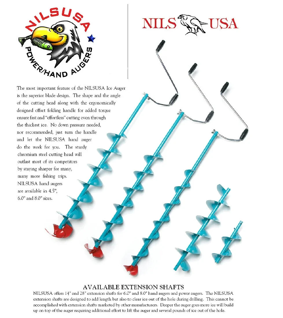 Nils USA UR600 Manual Ice Fishing Auger 6
