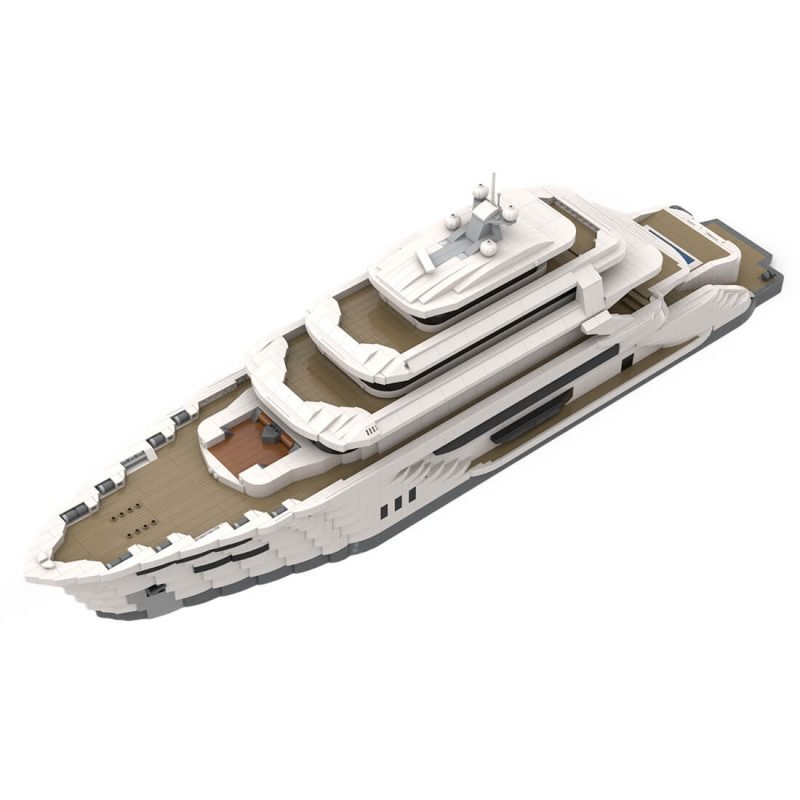 Large Super Luxury Yacht Model 4188 Bricks MOC-154458 Creative