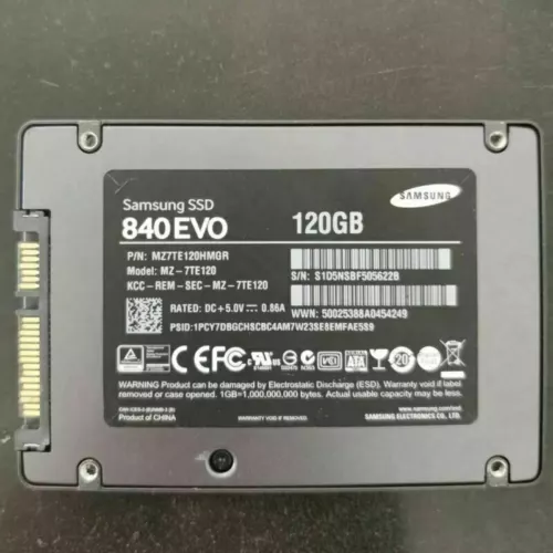 Samsung 840 EVO 120GB SSD MZ-7TE120 Solid State Drive 2.5" SSD SATA III Internal - Picture 2 of 3