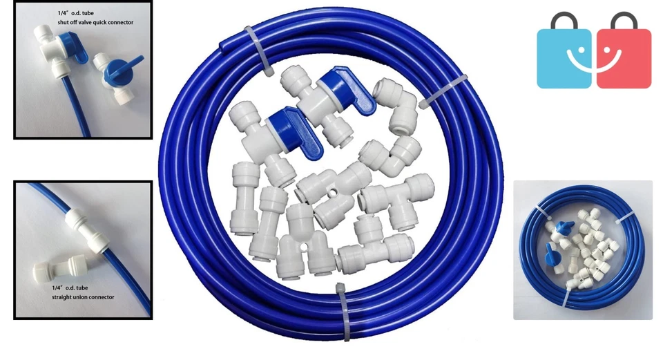 High-Density Polyethylene 32ft RO Water Tube & 10 Connectors - Safe & Durable - Image 2 of 4
