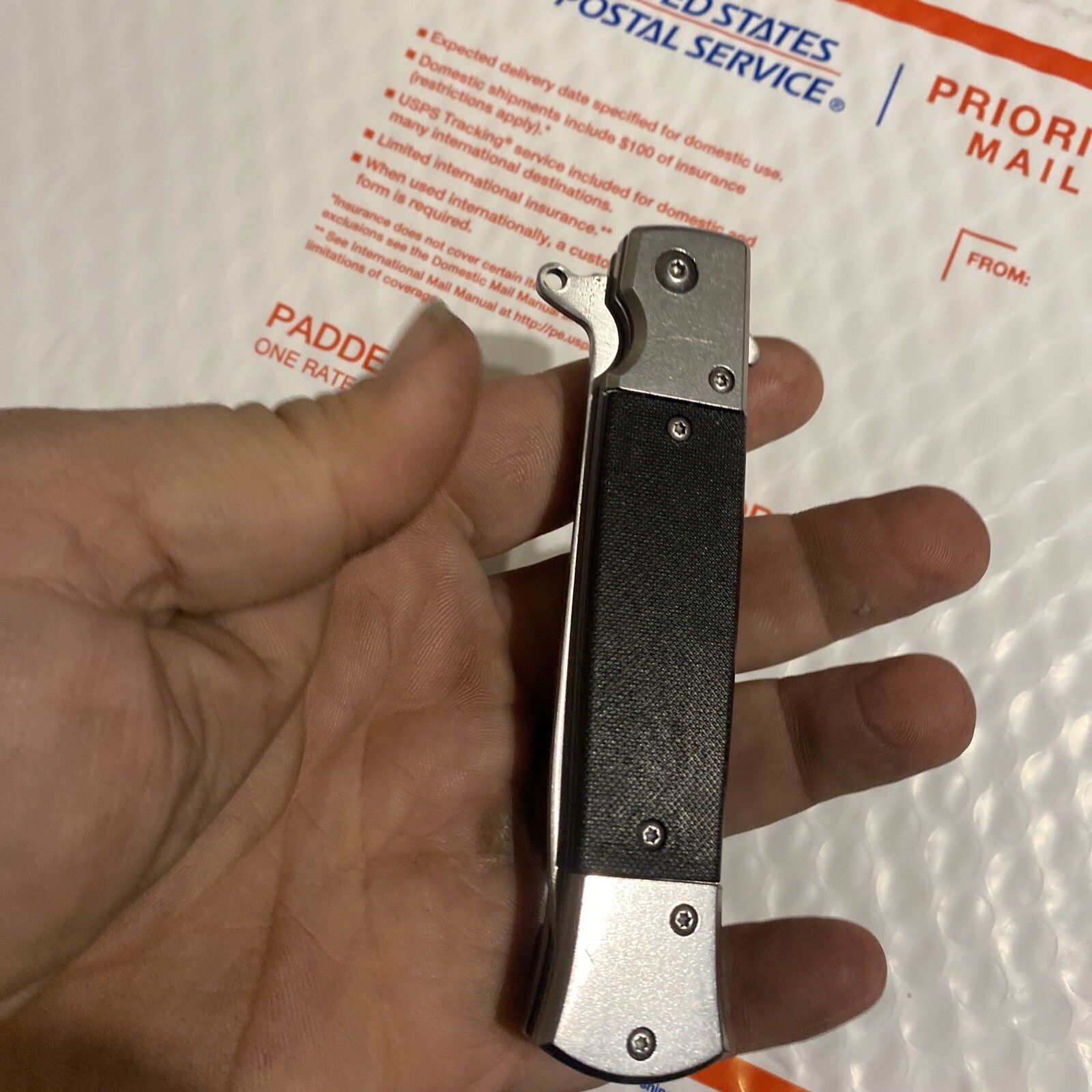 SOG Flash Tanto Knife 440 Steel Black Little Use Assisted And Very