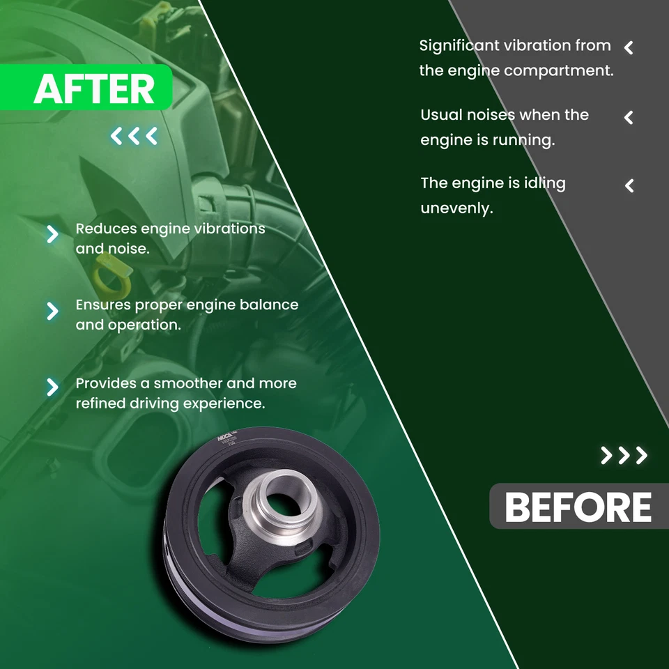 Cinturón serpentino equilibrador armónico apto para Cadillac Escalade Chevy GMC Sierra Yukon Foto 3 de 4