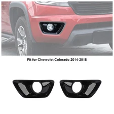 Front Exterior Fog Light Bumper Lamp Bezel Cover Trim For 2014-18 Chevy Colorado