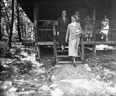 Eleanor Roosevelt Leaving Cabin 1933 Photo First Lady Visits Camp of Unemploye