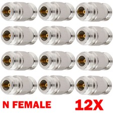 12x Brass N-Type Female Jack to N Female Jack For RF Adapter Barrel Connector US