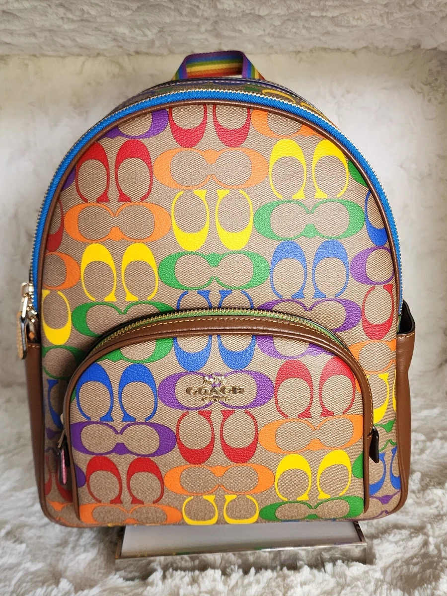 Coach 2022 Pride Court Backbag in Rainbow Canvas eBay