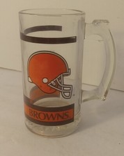 Vintage Cleveland Browns Football Glasses Mug 12 Oz Trademark NFL