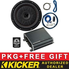 KICKER CXA400.1 CAR AUDIO 1CH/MONO AMPLIFIER CVT102 10" SUBWOOFER 8AWG AMP KIT