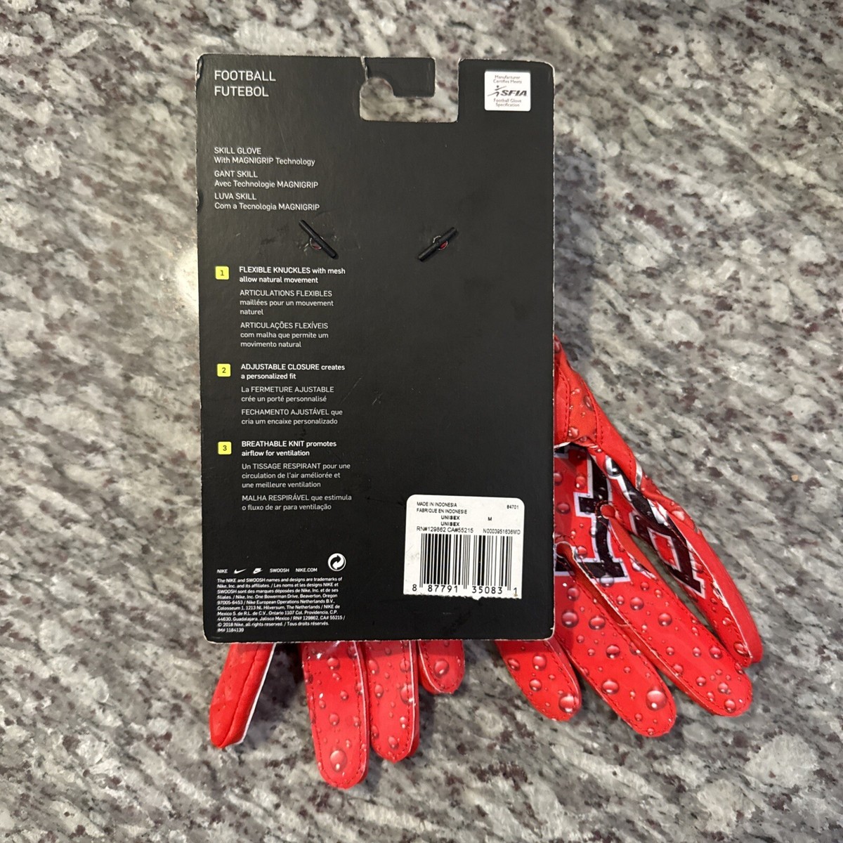 Supreme x Nike Vapor Jet 4.0 Football Gloves Red FW18 Medium Supreme x Nike Vapor Jet 4.0 Football Gloves Red FW18 Medium