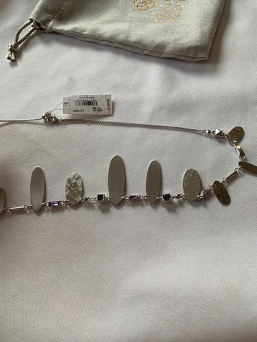 BNWT Kendra Scott Airella Silver Choker/Statement Necklace Lilac Mix Crystal/shi - 第 10/12 張圖片
