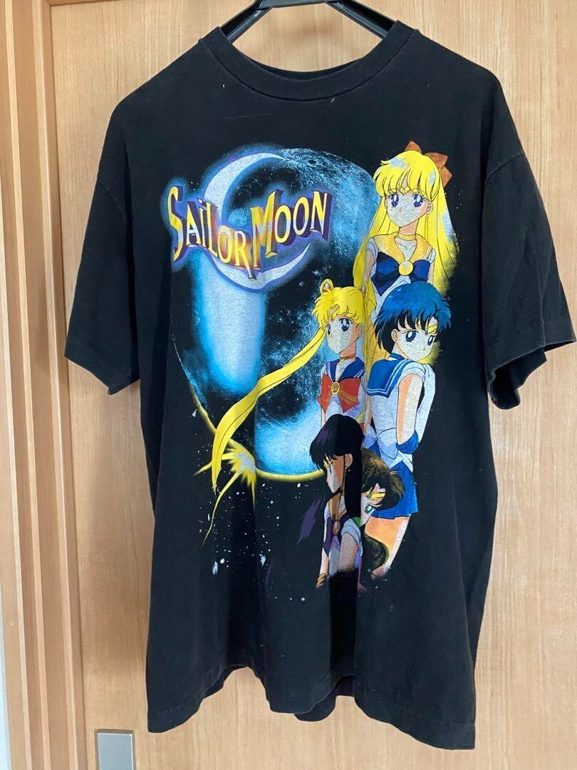 Sailor Moon Black Xl Anime T-Shirt Vintage No.mv915 SCREEN STARS