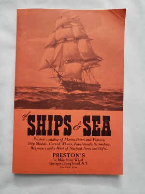 Vtg Preston's Of Ships and Sea 1970 Marine Catalog Ship Models Prints Nautical