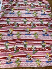 Vintage Rare Disney Quilted Comforter Blanket Mickey Mouse Baby Blanket 54x70