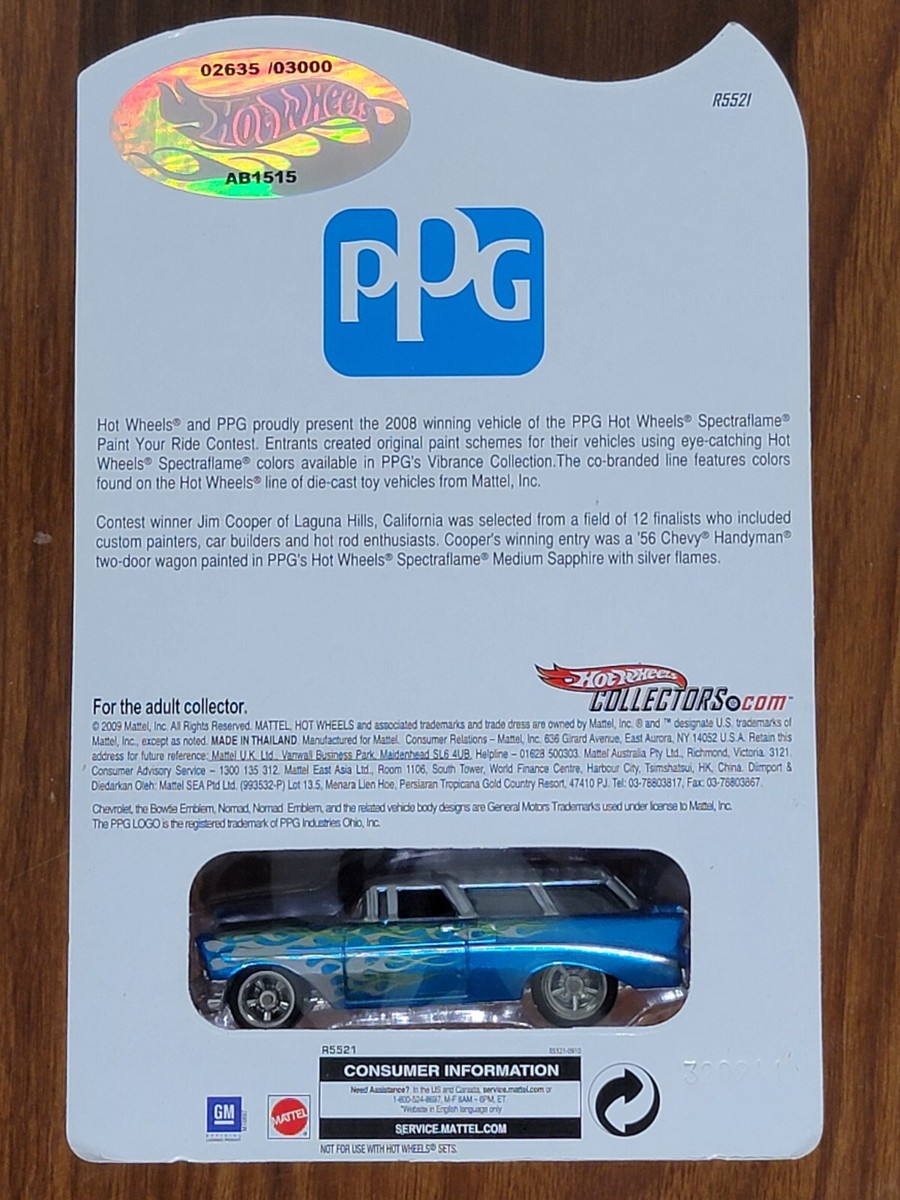 Hot Wheels RLC '56 Chevy Nomad Handyman PPG Sapphire #2,635