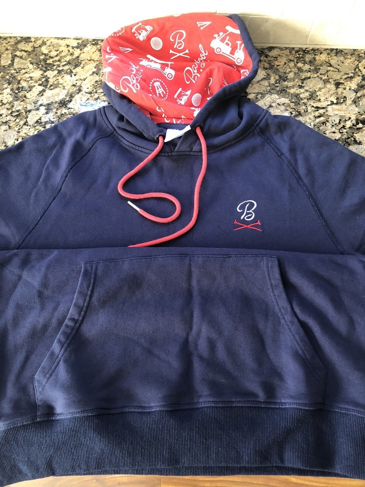 Barstool Sports Golf Themed Navy Blue Hoodie Sweatshirt Men's Medium (NWOT) eBay