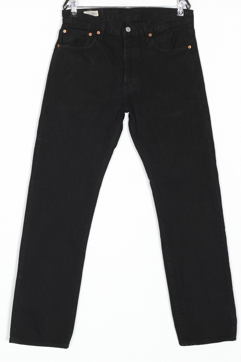 LEVI'S 501 Premium Big E Jeans Men's W38/L32 Black Straight