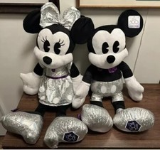 Disney Mickey and Minnie Mouse Plush 100th Platinum Anniversary Years of Wonder
