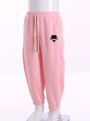 Unisex Kids Pants Workout Bottoms Hip-Hop Sweatpants Casual Trousers Embroidery - Picture 42 of 47