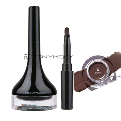 TONYMOLY Back Gel Eyeliner Long Brush 4g #Brown Long-Lasting Eyeliner KOREA MADE