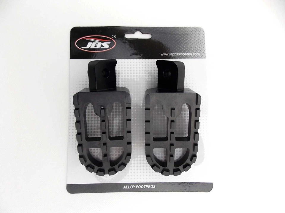 HONDA CR60 1984 JBS BLACK CNC BILLET ALLOY FOOT PEG SET PAIR FOOTPEGS REST Foto 4 de 4