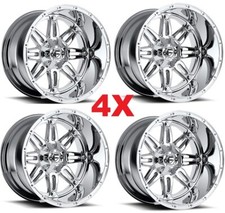18 Chrome Fuel Wheels Rims Fits F-150 F150 Deep Lip Set Hostage Off Road