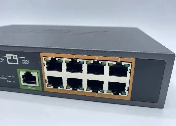 BV-Tech POE-SW801 8 PoE+ Ports With 1 Ethernet Uplink 120W Black New Open Box - Image 3 of 4