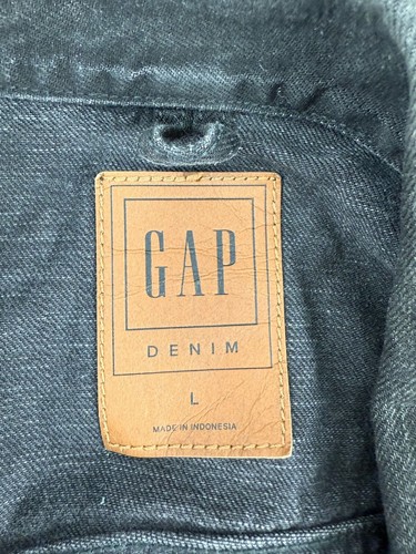 GAP Denim Mens Dark Gray Denim Jean Jacket Size L - Picture 3 of 3