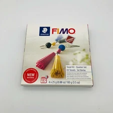 FIMO Tassel Kit, Leather Effect, DIY Arts & Crafts, Modeling Clay Oven-Bake NEW