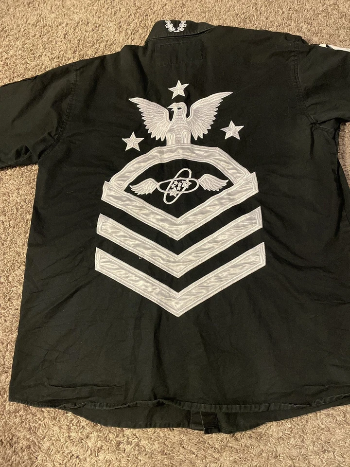 Hama Black Faux Military Shirt Men's Size L Costume - Image 2 of 4