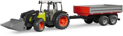 Bruder - Claas Nectis 267 F mit Frontlader und Bordwandanhänger