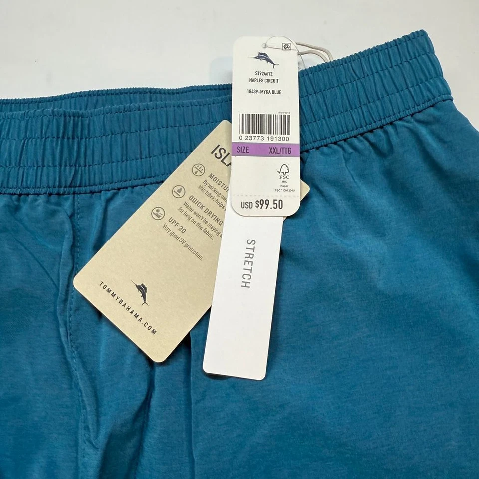 Bañador TOMMY BAHAMA NUEVO CON ETIQUETAS Naples Circuit verde azulado talla XXL Foto 2 de 4