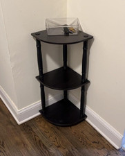 Small 3 Tier Corner Entryway Shelf Table For Entrance Front Door Entry Hall New