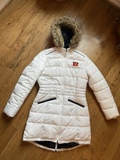 Women's Nfl Bengals Coat Jacket Parka Fur Hood Size Medium