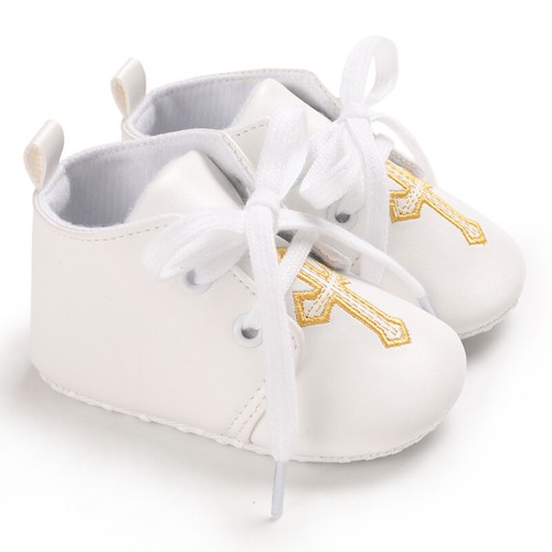 Baby Boys Girls Leather Sneaker Toddler Slip On Anti Skid Newborn First Walkers - Bild 16 von 19