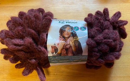 BERNAT ALIZE EZ JUMBO WOOL Yarn WINE 09008 5.3oz 11yd Acrylic Nylon Wool NEW - Picture 7 of 7