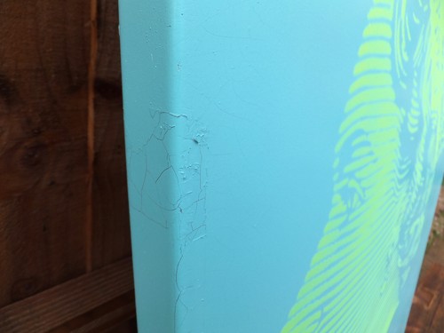 Hi Viz Liz Queen Elizabeth II POP Art Yellow & Blue Spray Paint Stencil on Steel - Picture 6 of 24