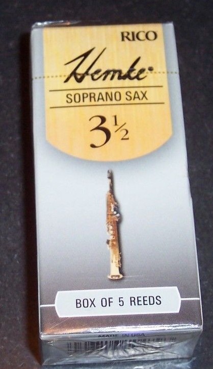 Rico Frederick Hemke Soprano Saxophone Reeds Strength 3 1/2 Box of 5 Free Ship