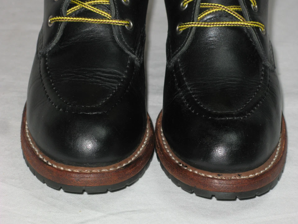 Botas de tornozelo femininas vintage Red Wing Clara 3405 couro preto com cadarço fabricadas nos EUA 6 B EUA - Imagem 4 de 4
