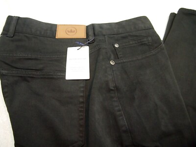 Peter Millar Ultimate Sateen Cotton Blend 5 Pocket Pant NWT $170 34 x 34 Black