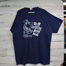 Jerzees t shirts Da UP Cork & Keg Brew Fest size 2XL short sleeve blue men's