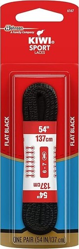 SC Johnson Kiwi Black Sport / Athletic / Formal Shoe Laces - Various Design - Picture 2 of 3