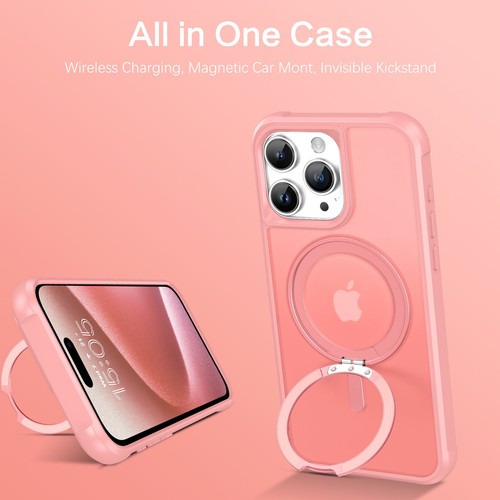 For iPhone 15 Pro Max 6.7" Magsafe Case 360° Rotating Ring Holder Magnetic Cover - Zdjęcie 32 z 58