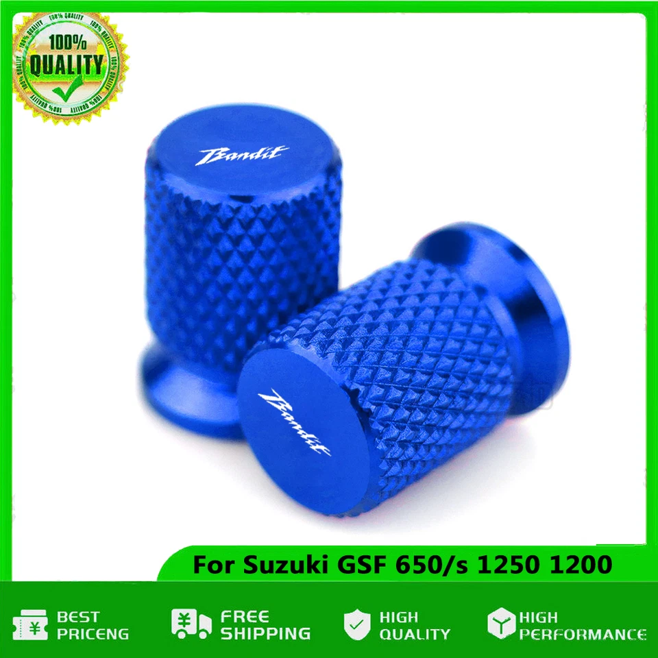 BANDIT LOGO Wheel Air Port Cover Valve Stems Caps For Suzuki GSF 650/s 1250 1200 - Image 4 of 4