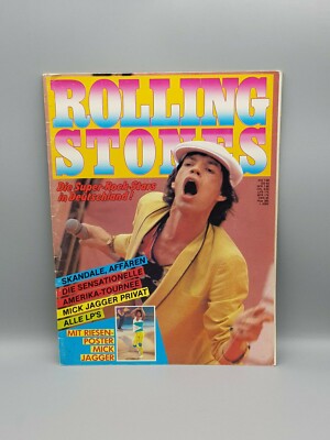 Original Rolling Stones 1982 German Magazin with beautiful pics and Poster
