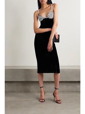 PATBO Crystal Chain Velvet Midi Dress Black 0 NWT $1150 | eBay PATBO Crystal Chain Velvet Midi Dress Black 0 NWT $1150 | eBay