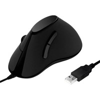Logilink ID0158 Ergonomische Maus Usb Optisch Schwarz 5 Tasten 1000 Dpi